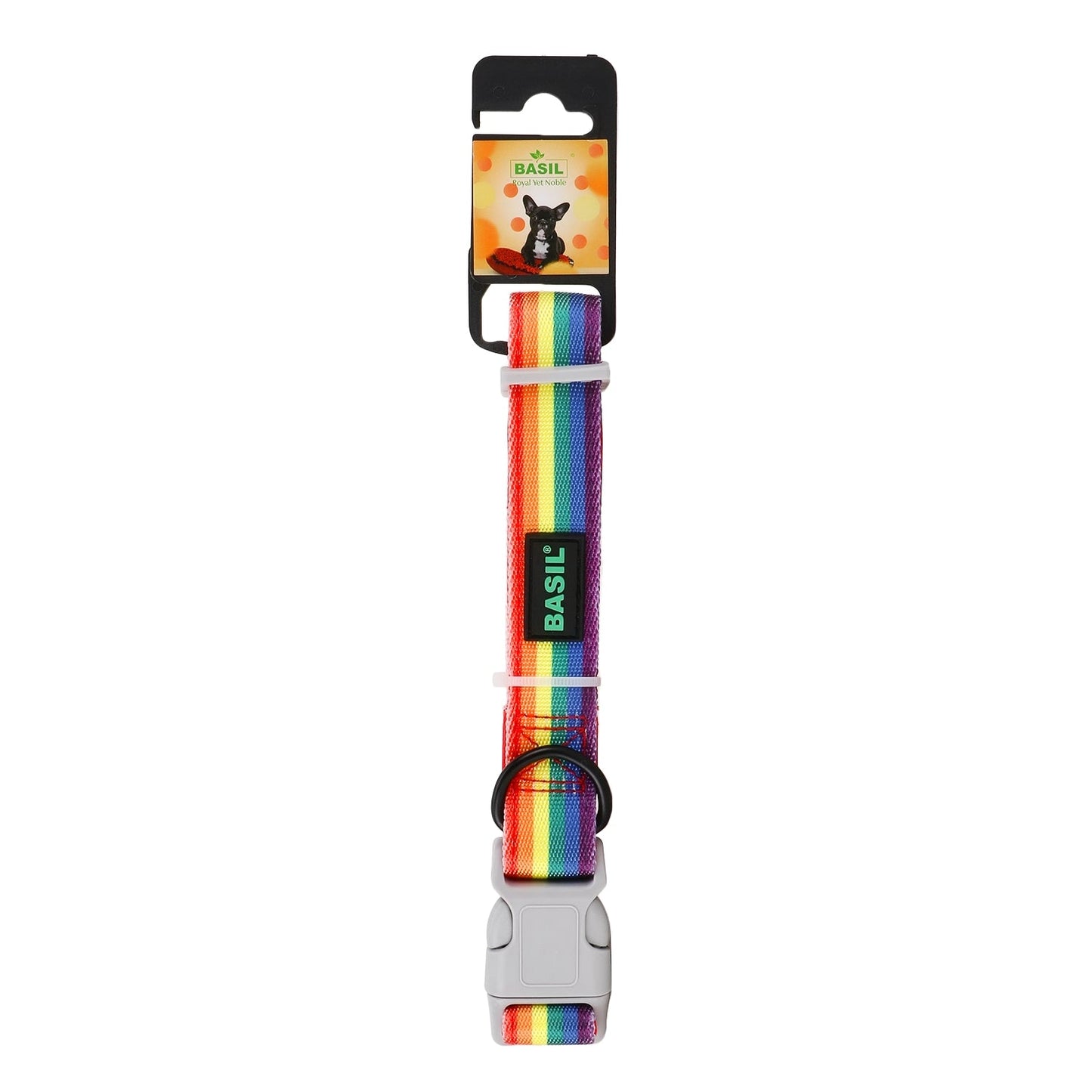 BASIL Rainbow Padded Adjustable Collar for Dogs & Puppies