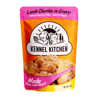 Kennel Kitchen Lamb Chunks in Gravy for Dogs -  80g each x12 units