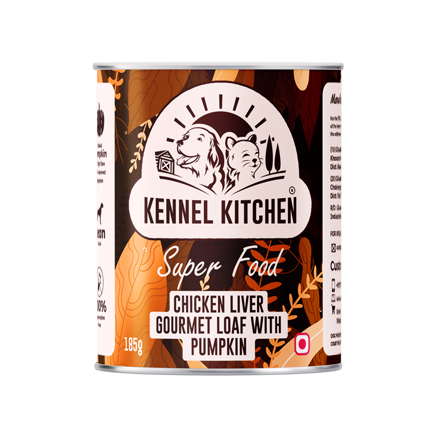 Kennel Kitchen Super Food Chicken Liver with Pumpkin For Dogs - 185g each X 4N
