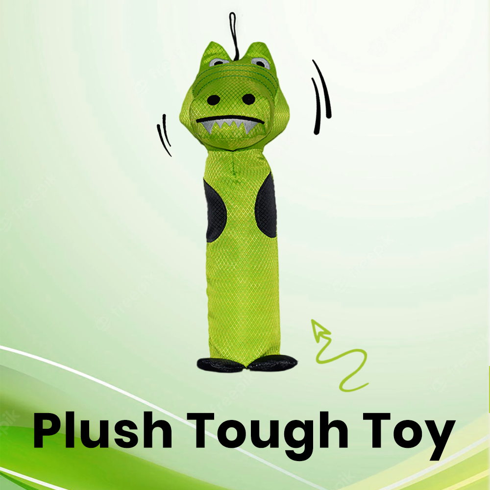 Basil Crunchy Crocodile Interactive Toy for Dogs & Puppies
