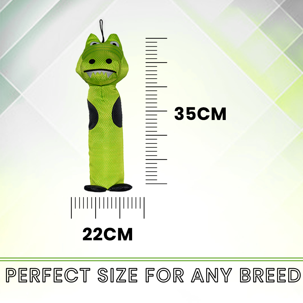 Basil Crunchy Crocodile Interactive Toy for Dogs & Puppies