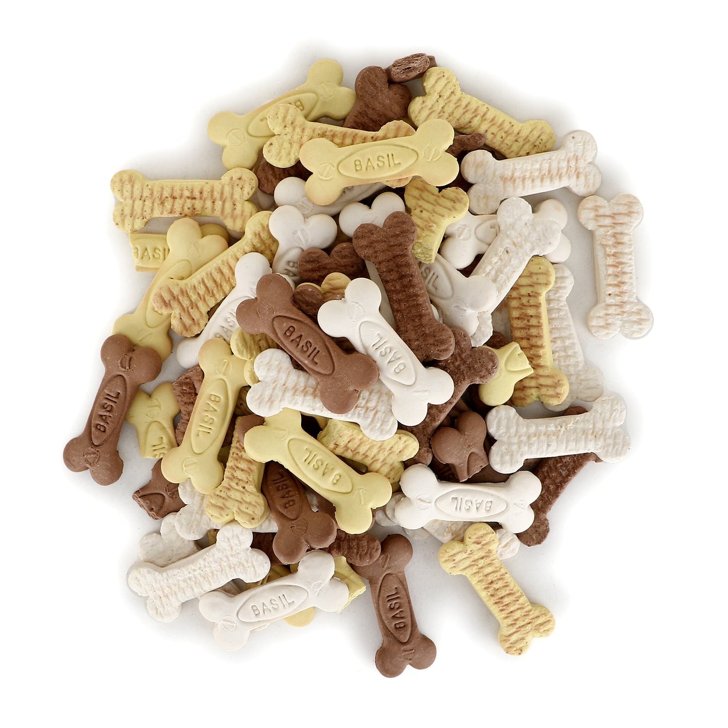 Basil Dog Biscuits, Real Chicken Bone Shaped Training Treat for Adult Dogs, All Breed (900 Grams)