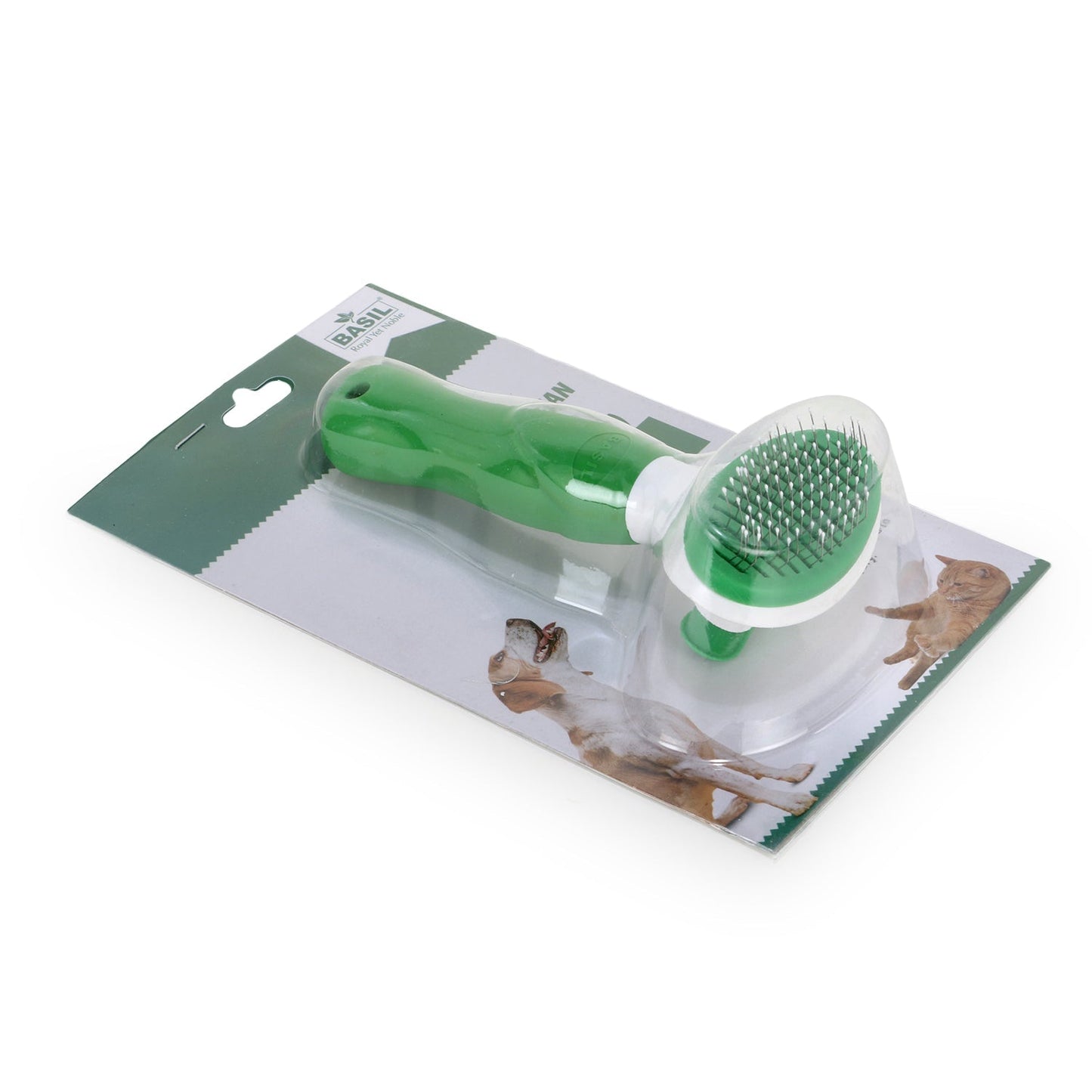 Basil Auto Slicker Brush & Comb for All Pet Breeds