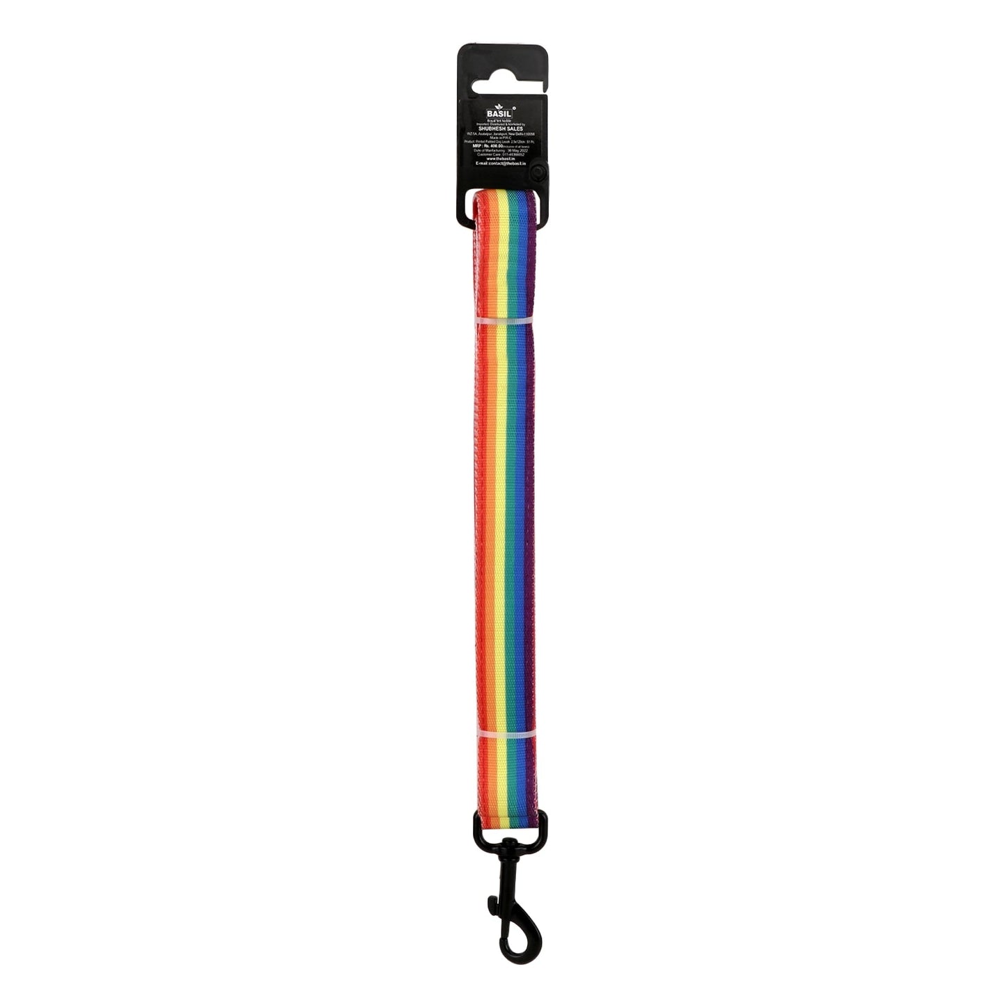 BASIL Rainbow Padded Leash for Dogs & Puppies