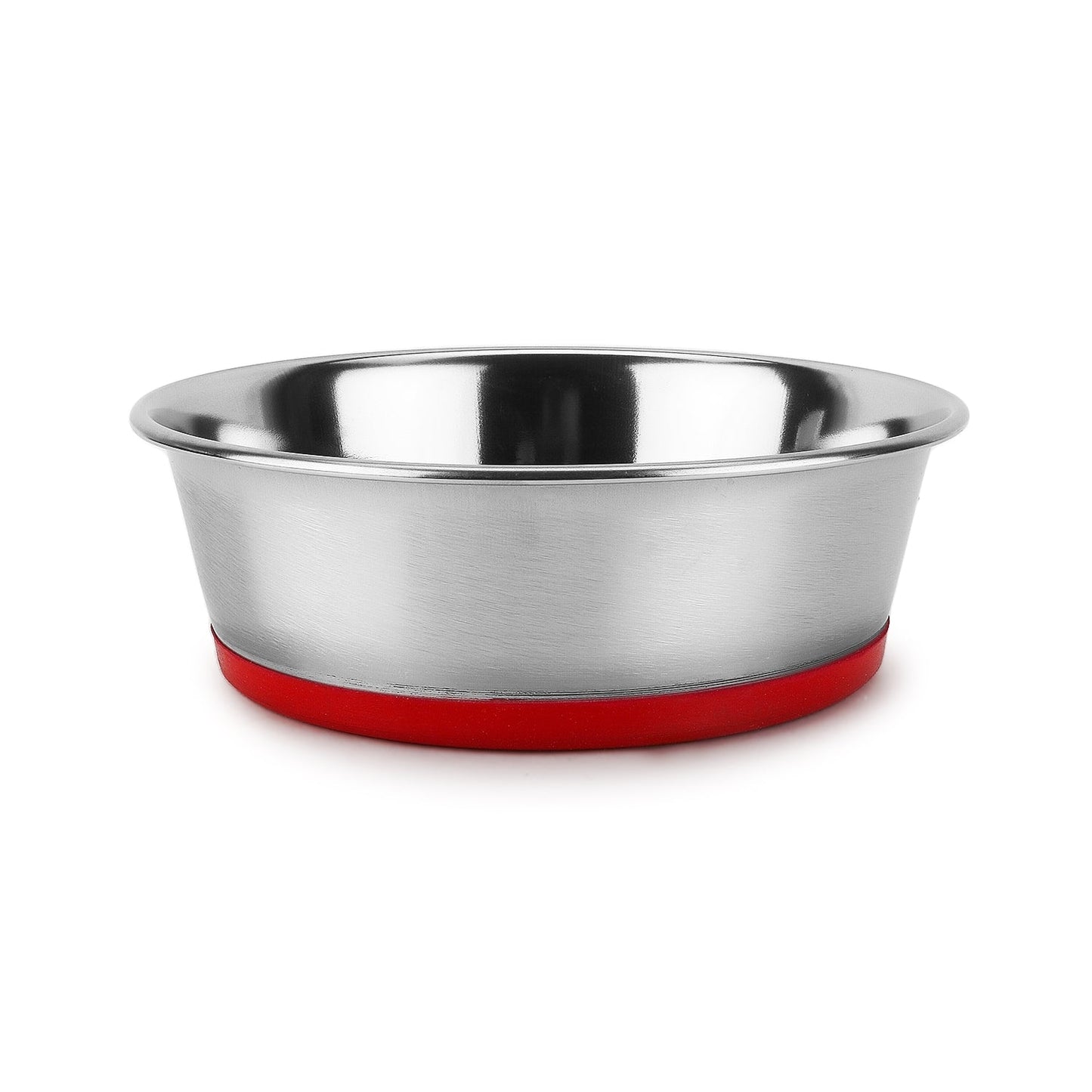 Basil Heavy Dish Anti-Skid Steel Pet Feeding Bowls with Silicon Bottom