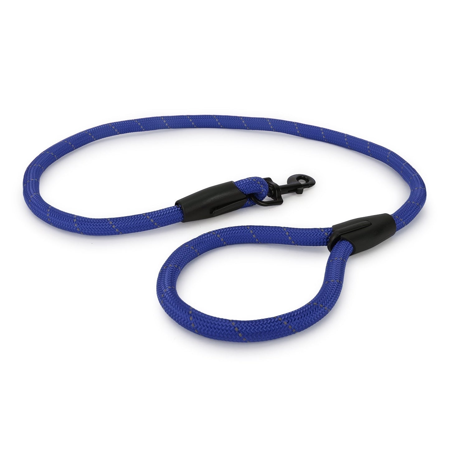 BASIL Rope Leash for Dogs, 4 Feet (Solid Blue)