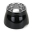 Basil Elevated Melamine and Stainless Steel Pet Feeding Bowls for Bigger Ears Dogs, 600ml (Black)