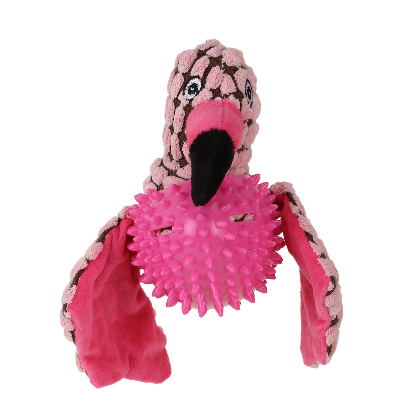 Basil Bird Plush Pet Toy for Dogs ; Puppies with Squeaky Neck (pink)