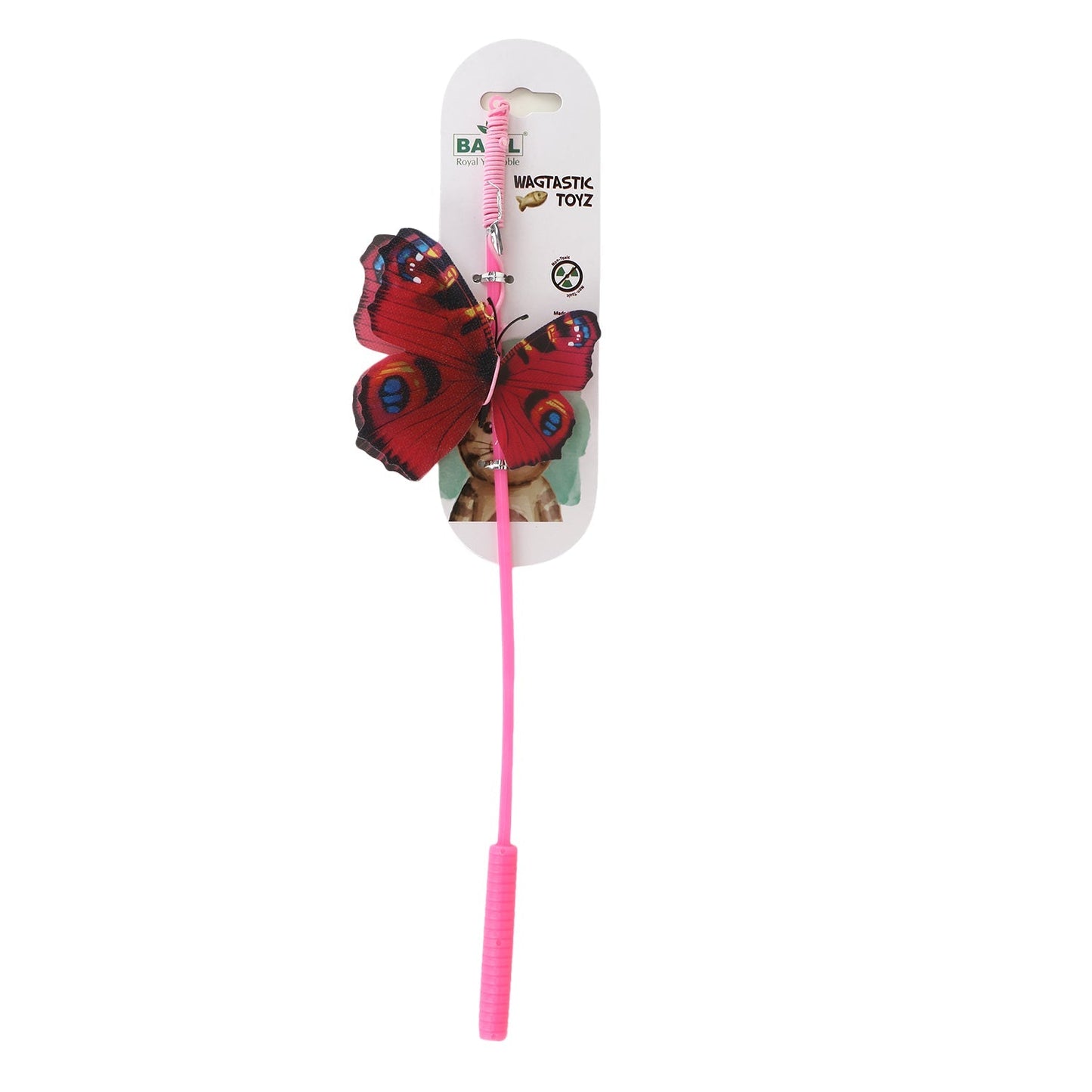 Basil Cat Teaser Stick with Butterfly and Bell