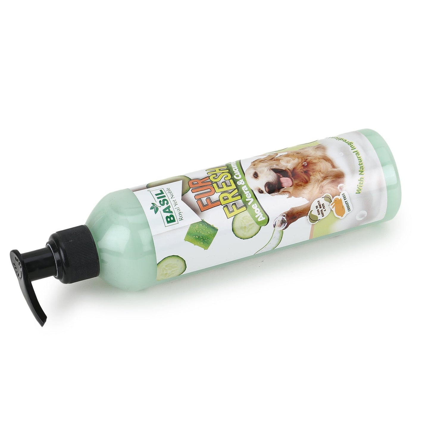 Basil Fur Fresh Aloe Vera & Cucumber Vegan Shampoo for Dogs, 300ml