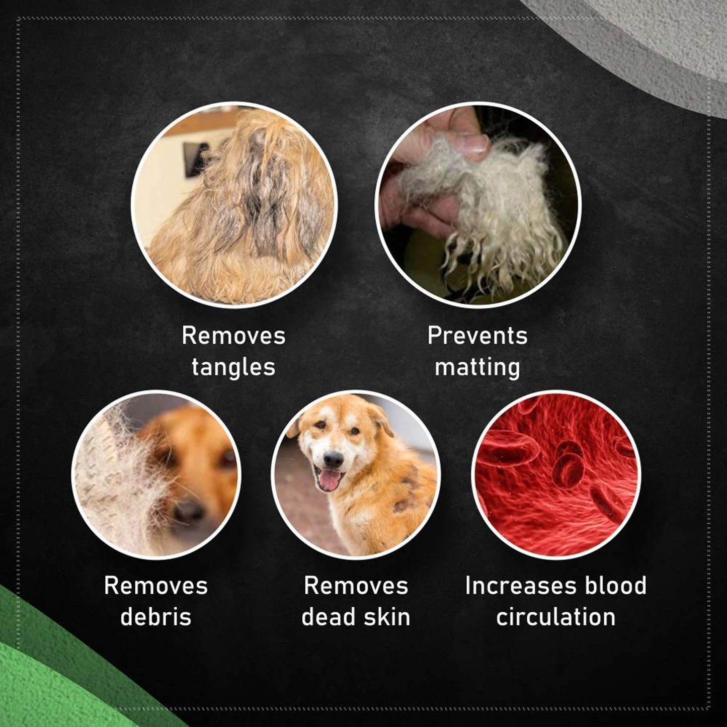 Basil Auto Slicker Brush & Comb for All Pet Breeds