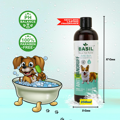 Basil Anti-Dandruff Anti-Itch Shampoo for Dogs and Puppies