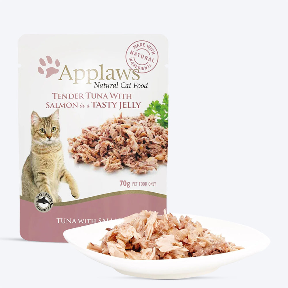 Applaws Natural Cat 55% Tuna with 7% Salmon in Jelly Wet Cat Food - 70 g