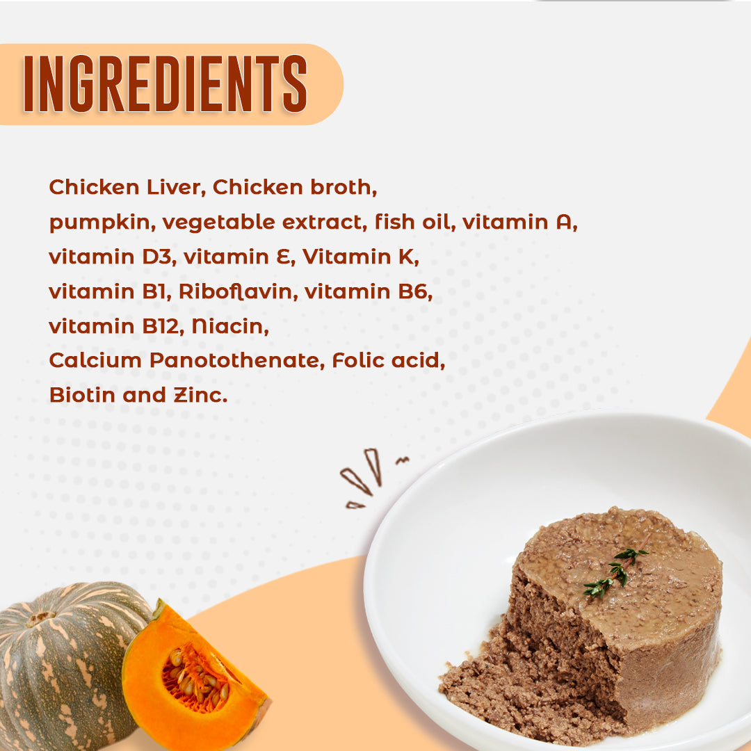 Kennel Kitchen Super Food Chicken Liver with Pumpkin For Dogs - 185g each X 4N