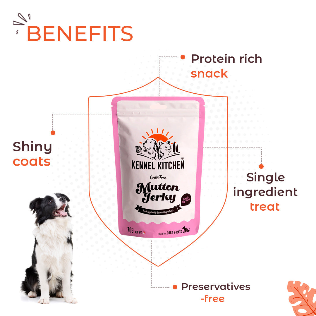 Kennel Kitchen Mutton Jerky For Dogs - 70g each (pack of 3)