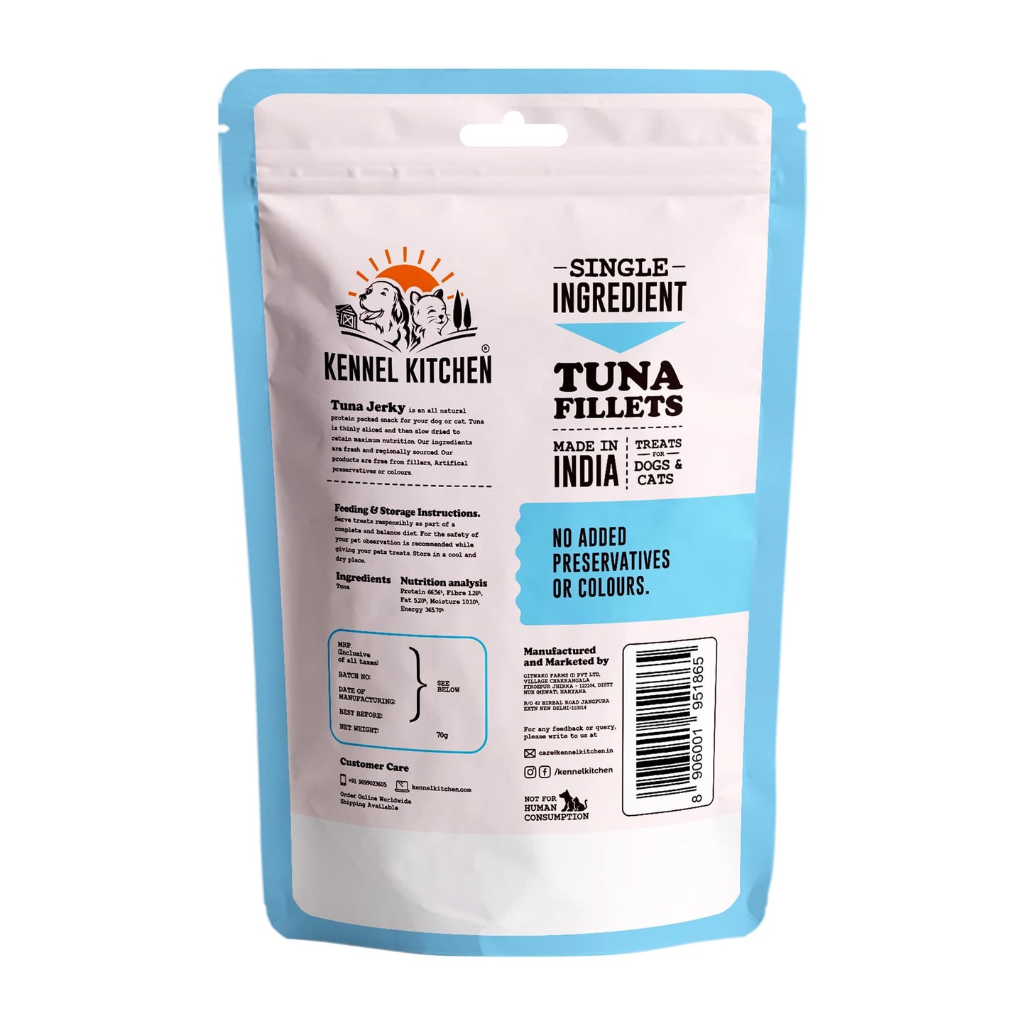Kennel Kitchen Tuna Jerky for Dogs - 70g each (Pack of 3)