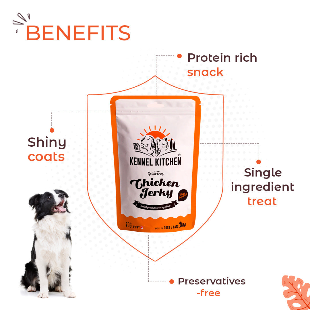 Kennel Kitchen Chicken Jerky For Dogs - 70g each (pack of 3)