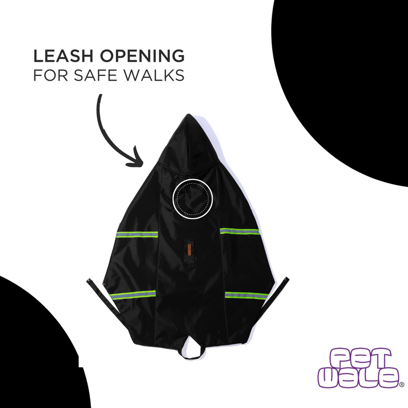Petwale Raincoat for Dogs with Reflective Strips - ASSORTED
