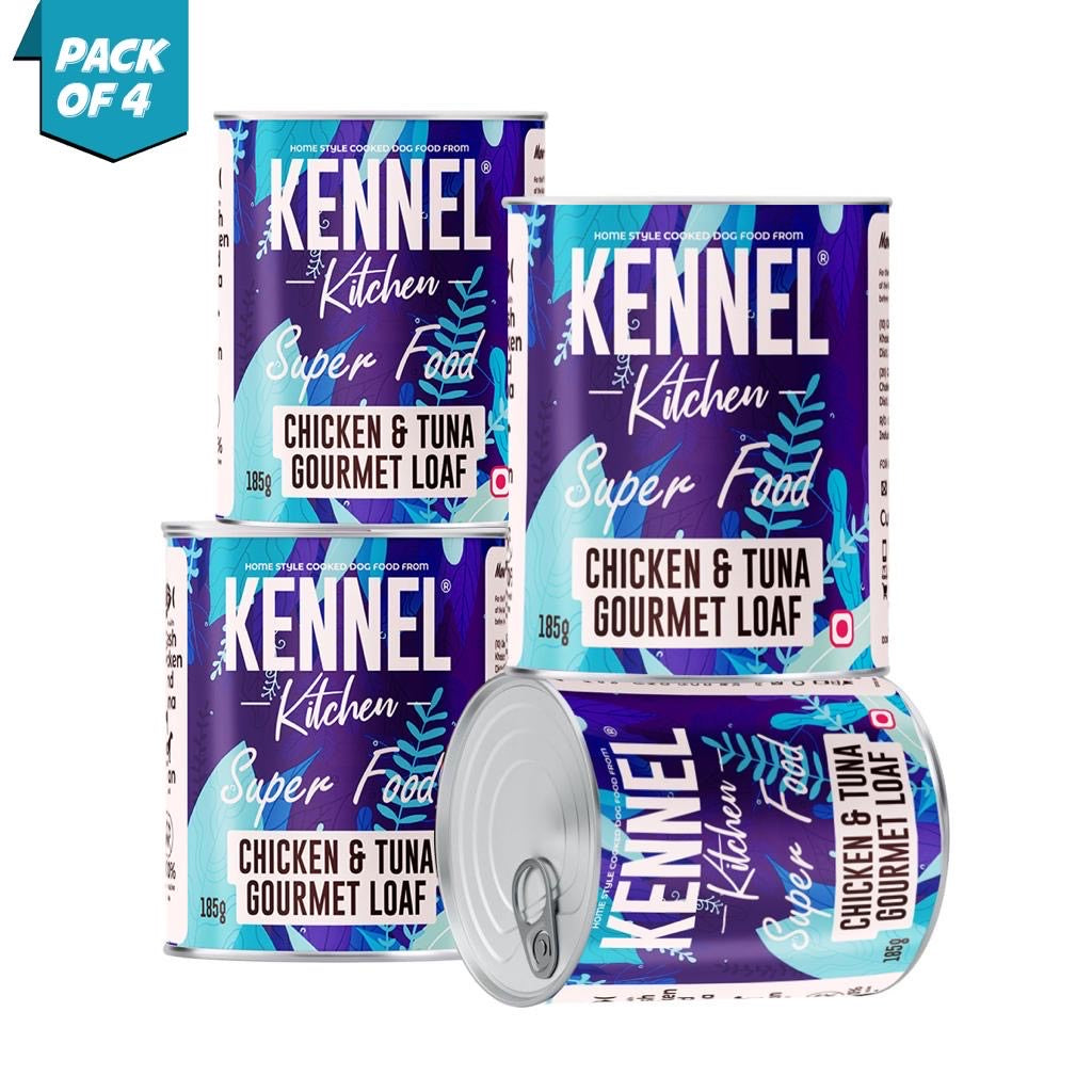 Kennel Kitchen Super Food Chicken & Tuna Loaf For Dogs - 185g each X 4N