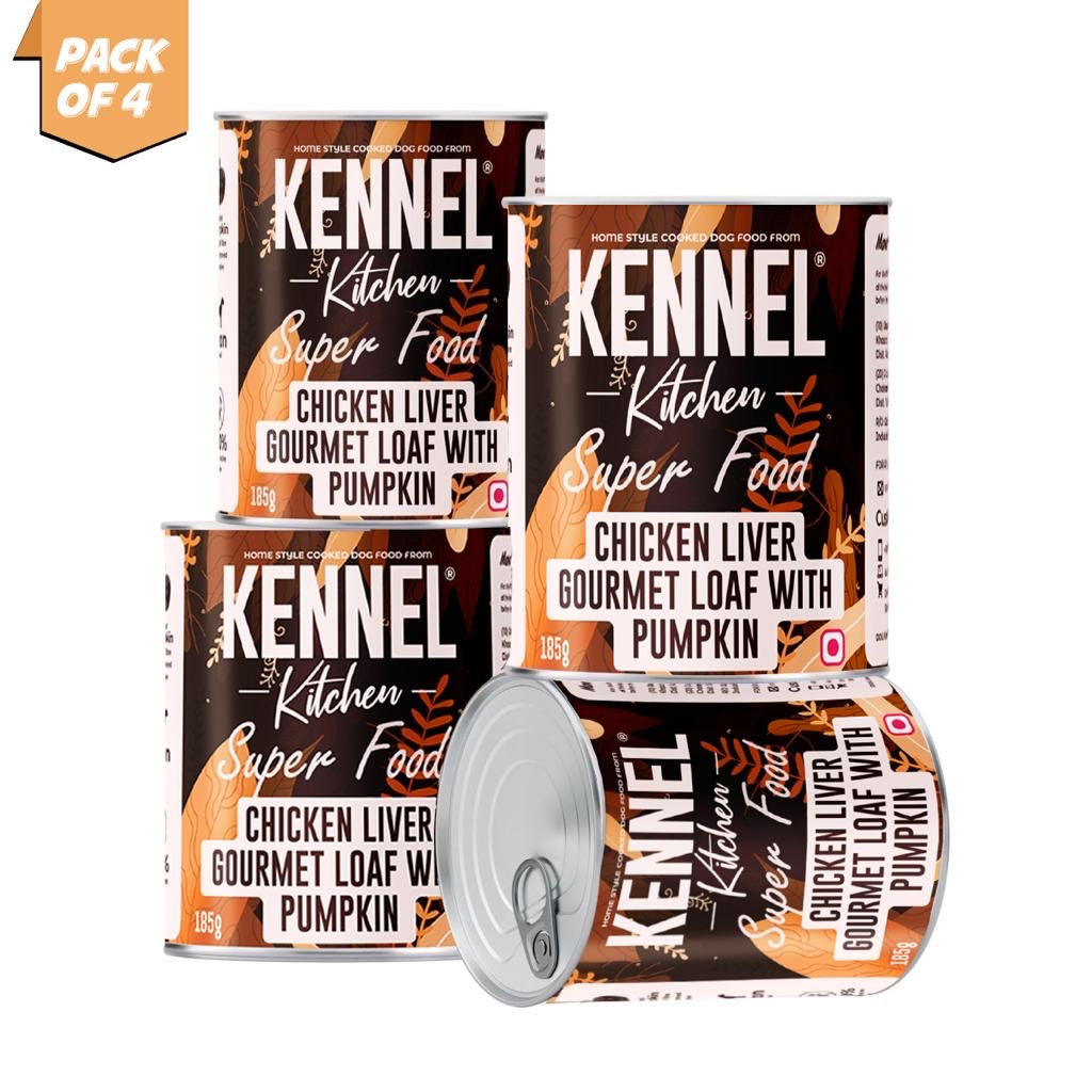 Kennel Kitchen Super Food Chicken Liver with Pumpkin For Dogs - 185g each X 4N