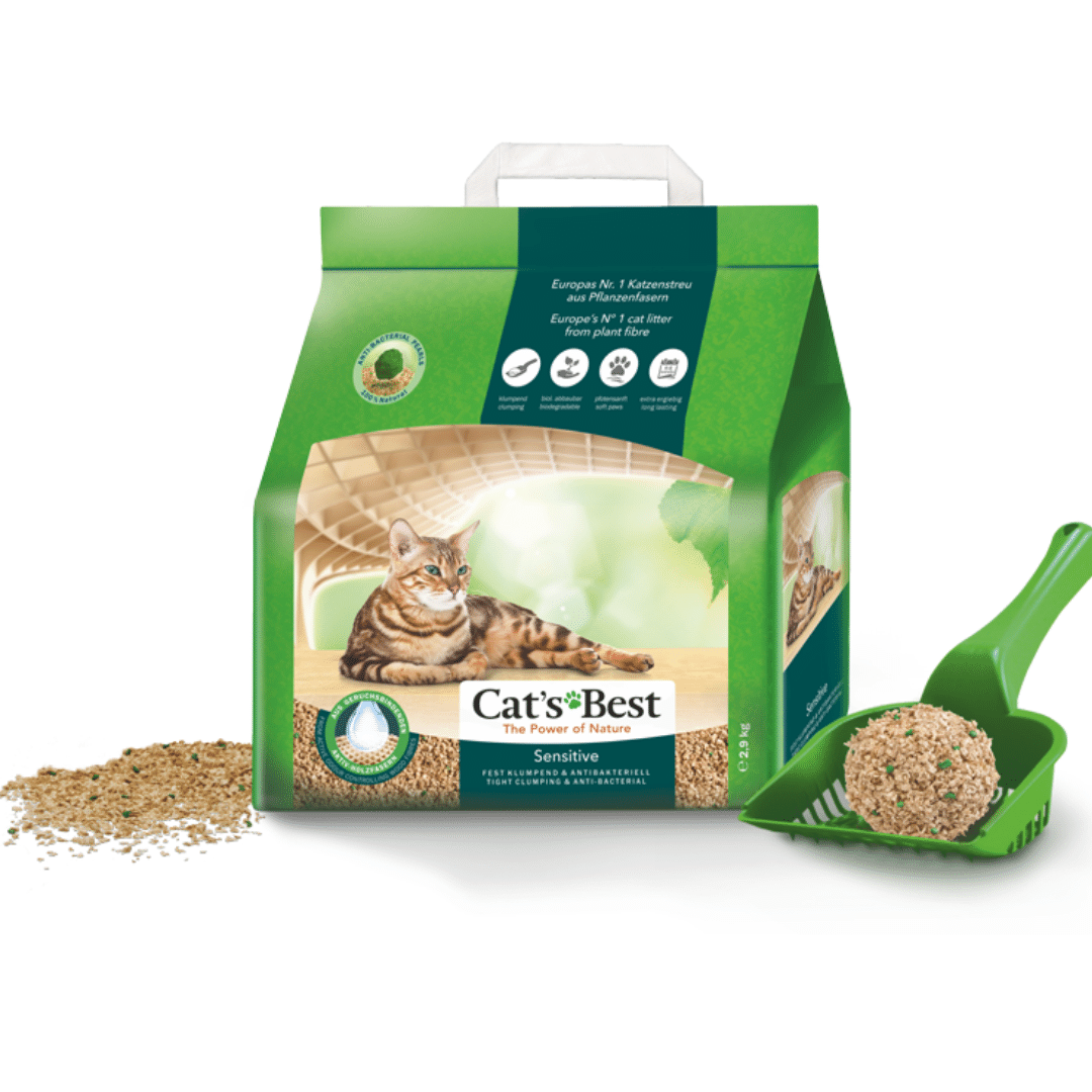Cat's Best Cat Litter - Sensitive (Firm clumping & antibacterial) - 2.9kg