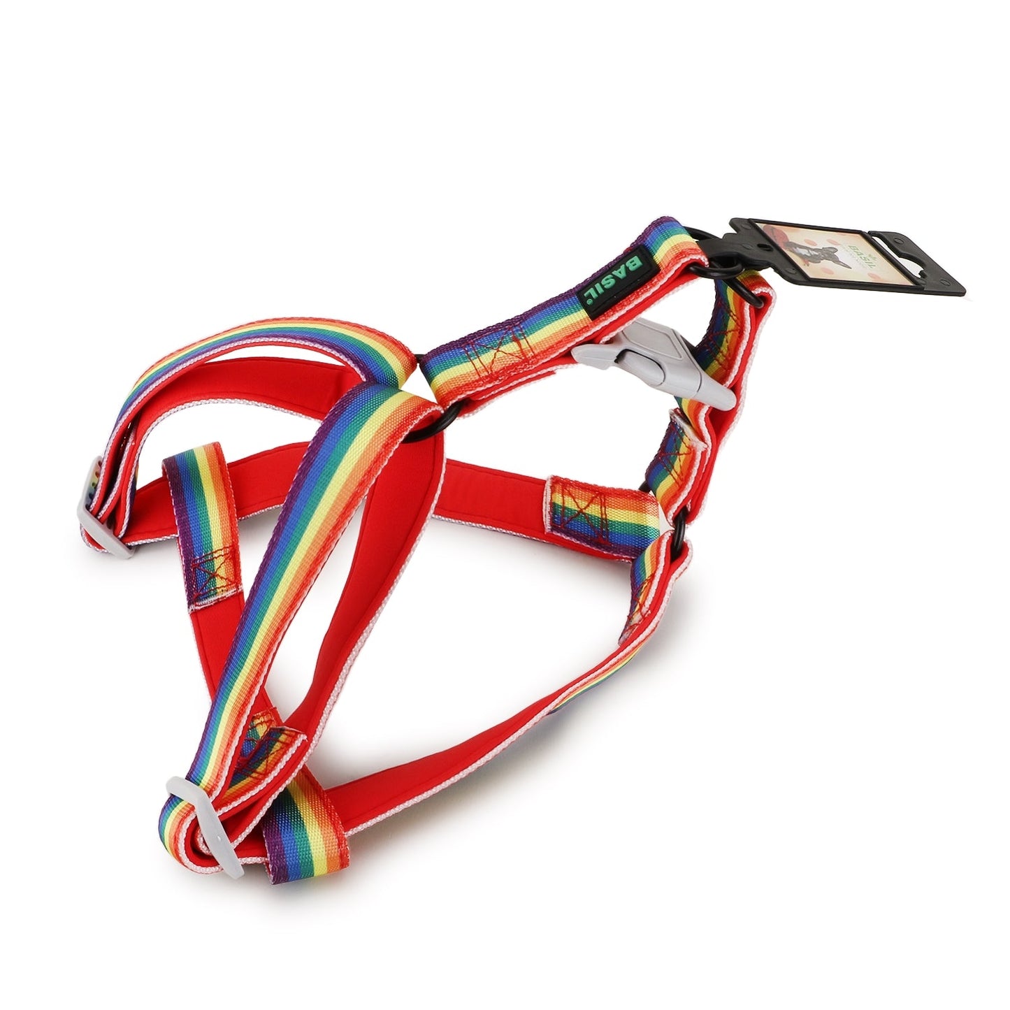 BASIL Adjustable Harness for Dogs & Puppies (Rainbow)
