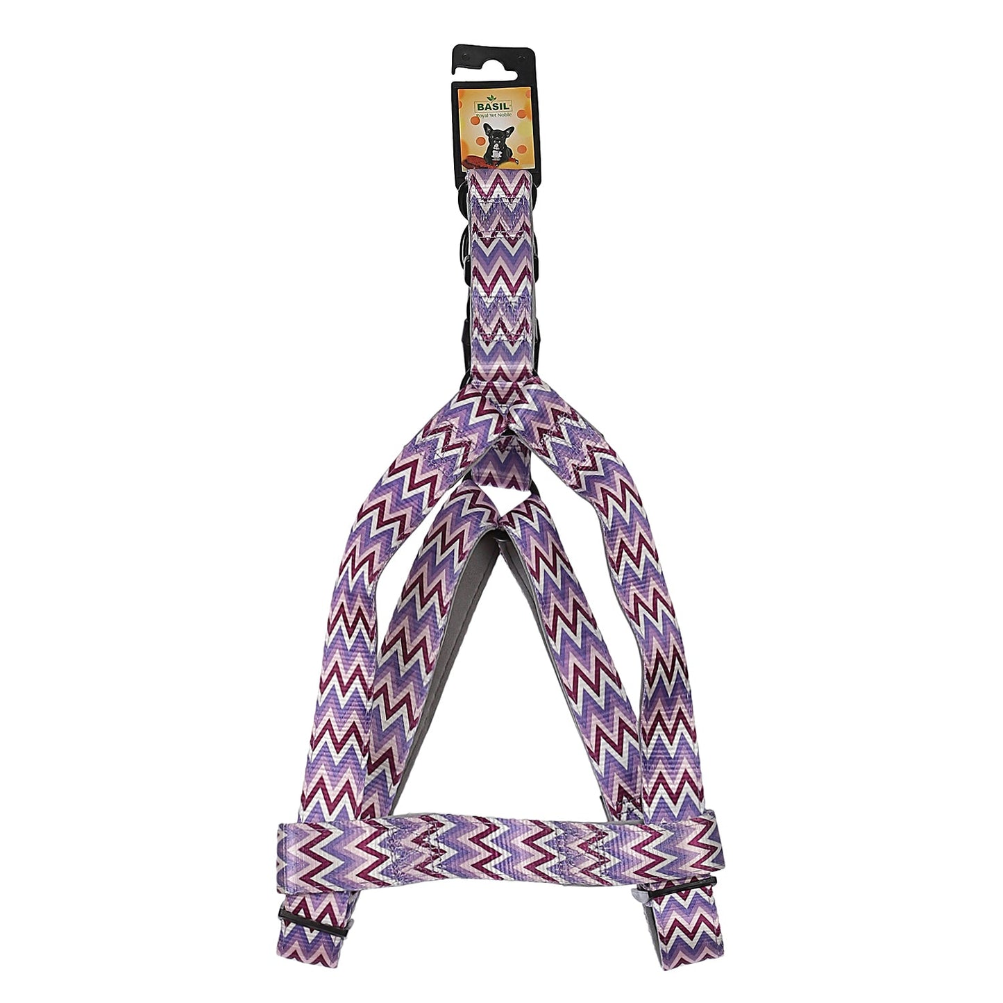 BASIL Zig-Zag Print Padded Harness, Purple