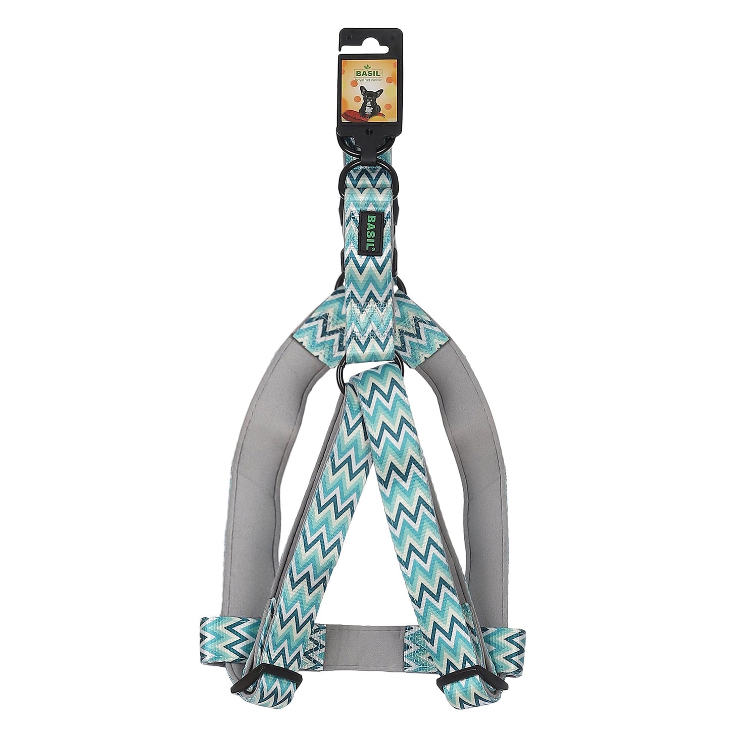 BASIL Zig-Zag Print Padded Harness, Green