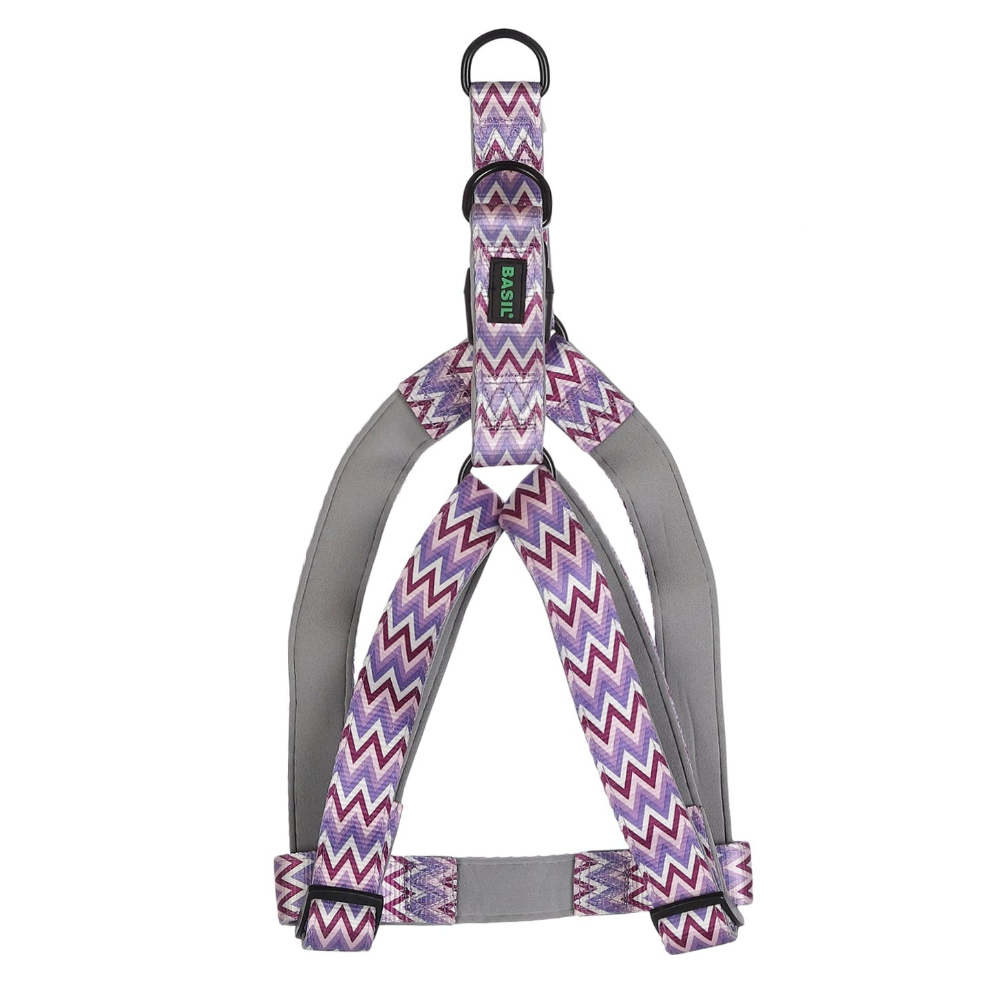 BASIL Zig-Zag Print Padded Harness, Purple