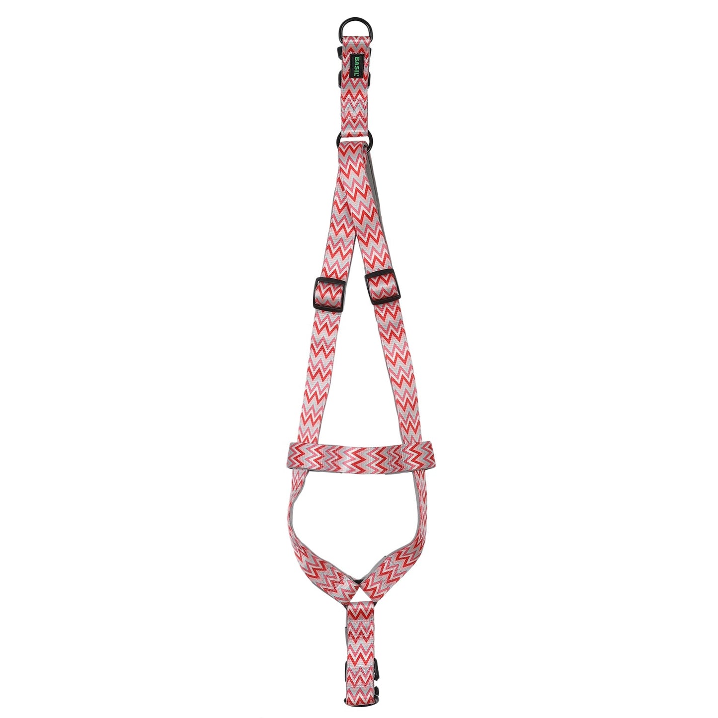 BASIL Zig-Zag Print Padded Harness, Red