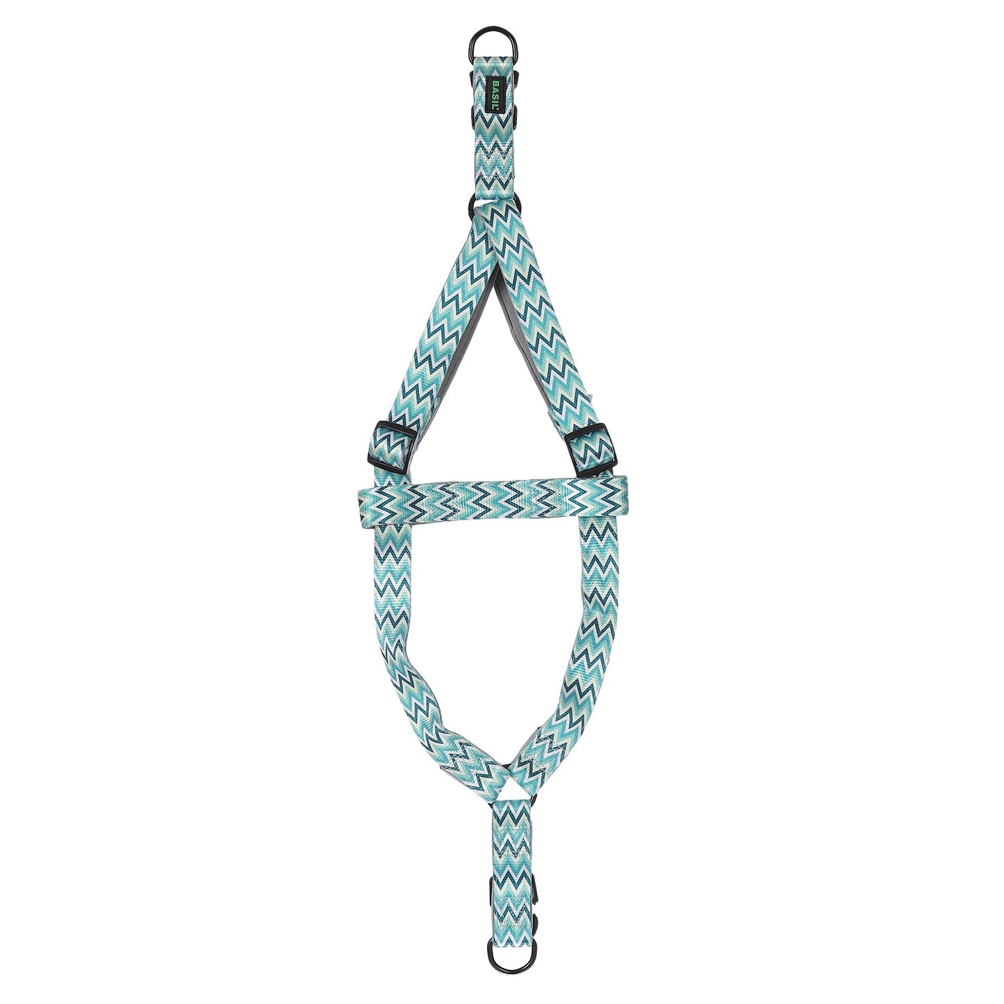 BASIL Zig-Zag Print Padded Harness, Green