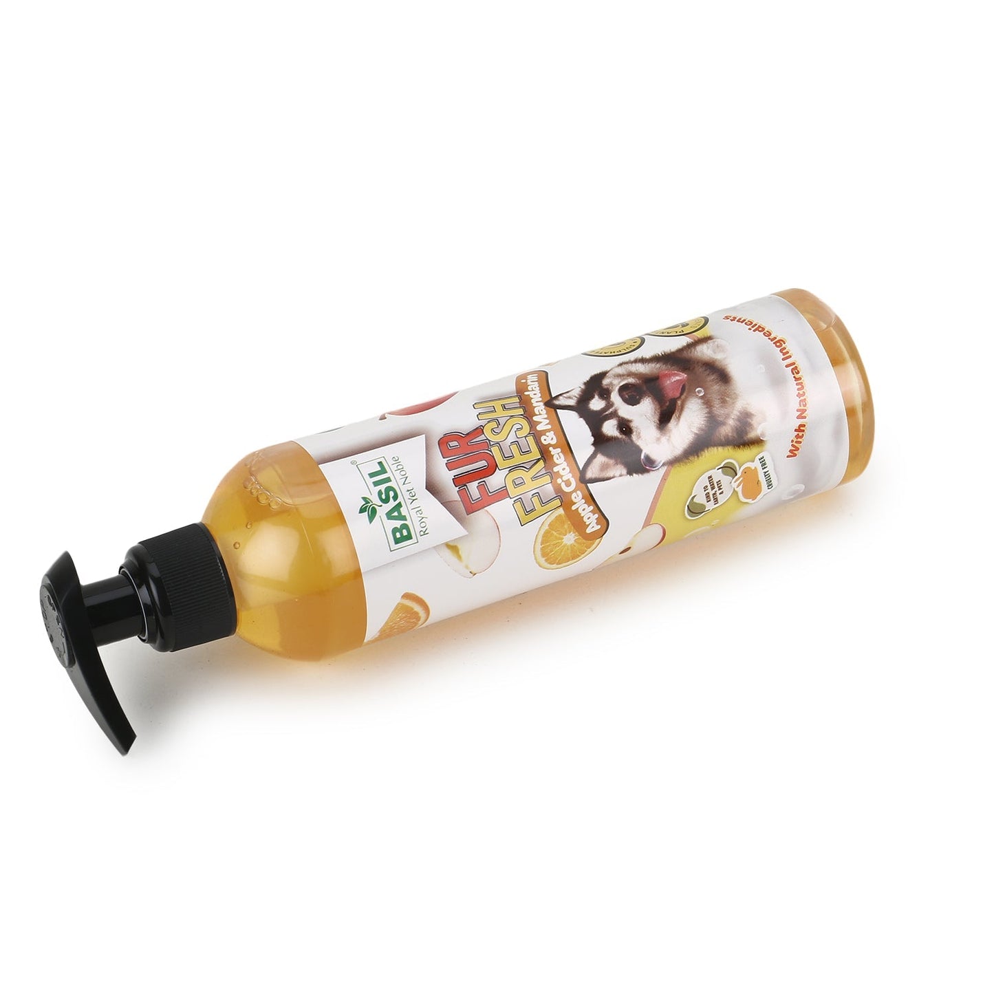 Basil Fur Fresh Apple Cider & Mandarin Vegan Shampoo for Dogs, 300ml