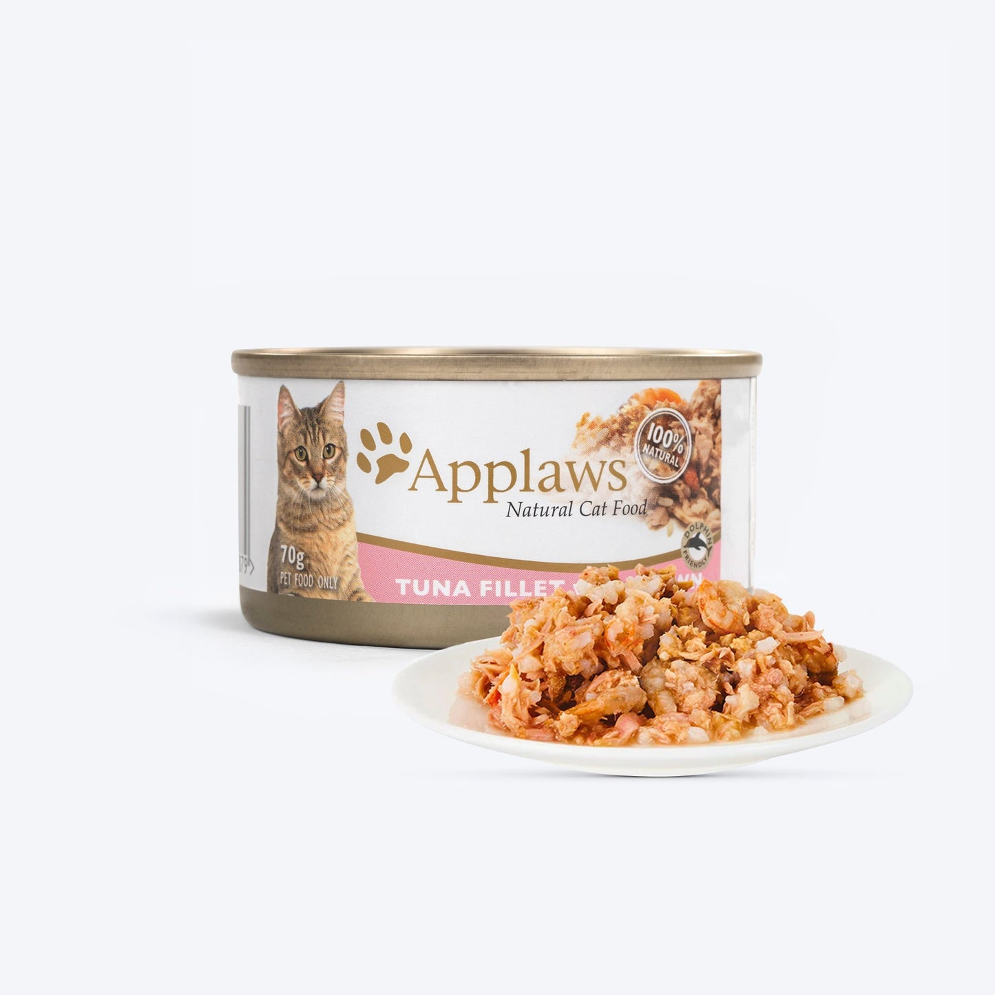 Applaws Natural 75% Tuna Fillet and 23% Prawn Wet Cat Food - 70 g