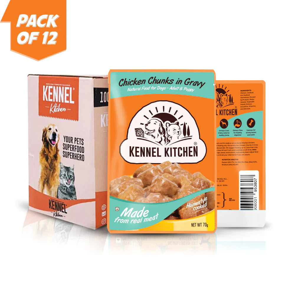 Kennel Kitchen Chicken Chunks in Gravy for Dogs